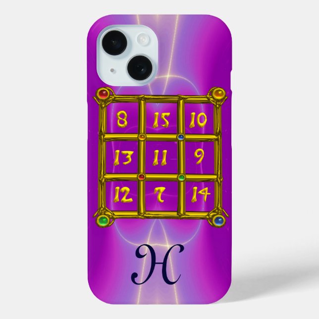 MAGIC SQUARE 33 MONOGRAM Pink Fuchsia, Lila Case-Mate iPhone Hülle (Rückseite)