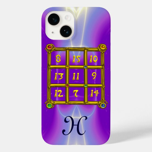 MAGIC SQUARE 33 MONOGRAM Pink Lilac, Lila Case-Mate iPhone Hülle (Rückseite)