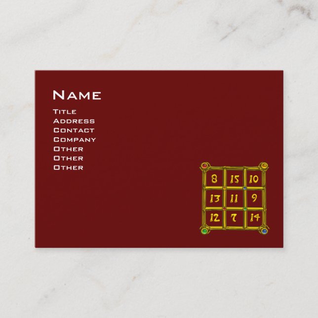 MAGIC SQUARE 33,Red Black Visitenkarte (Vorderseite)