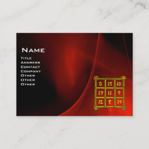 MAGIC SQUARE 33 , Red Black Visitenkarte