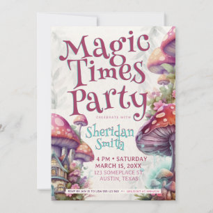 Magic Times Party Quirky Fungi Pilz Fantasy Einladung