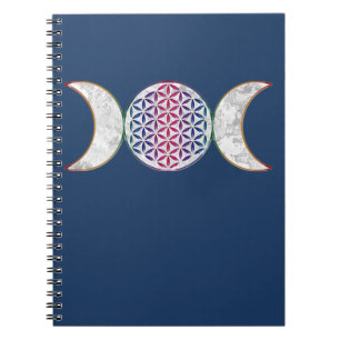 Magic Triple Moon - Spirit Blume des Lebens 2 Notizblock