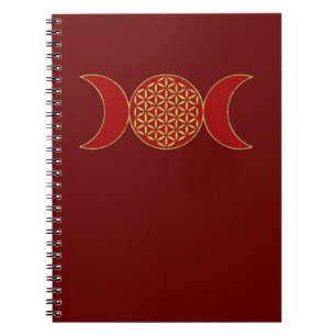 Magic Triple Moon - Spirit Flower Of Life 1 Kapuze Notizblock