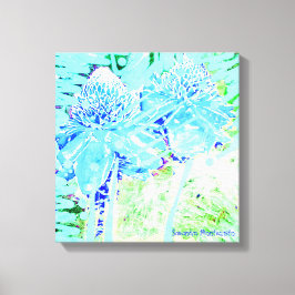 Magic Turquoise Blue Water Rose Resort Leinwanddruck