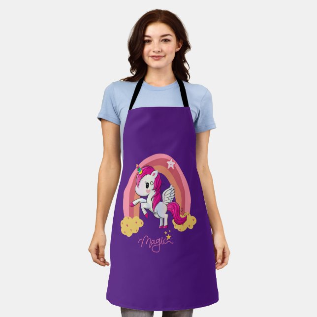 Magic Unicorn Fan Club Schürze (Getragen)