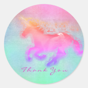 Magic Unicorn Hörstars Danke Mint Ombre Runder Aufkleber