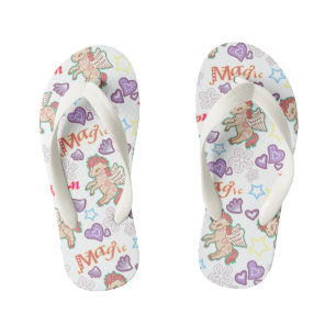 Magic Unicorn Weiß. Kid's Flip Flops