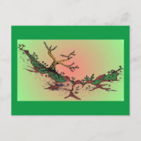 Magic Valley Daytime Art Postcard - Green, Pink