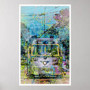 Magic Vintag Tramway of Market St San Francisco Poster
