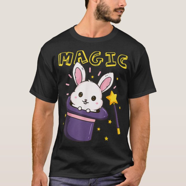 Magic Wand Magician Rabbit Hat _1 T-Shirt (Vorderseite)