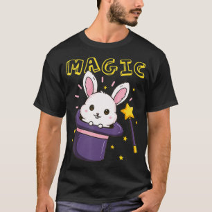 Magic Wand Magician Rabbit Hat T-Shirt