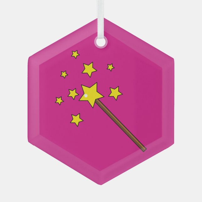 Magic Wand Ornament Aus Glas (Vorderseite)