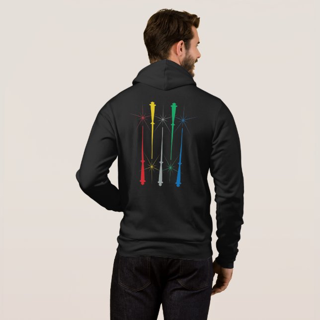 Magic Wands Unisex Zip Hoodie (Schwarz voll)