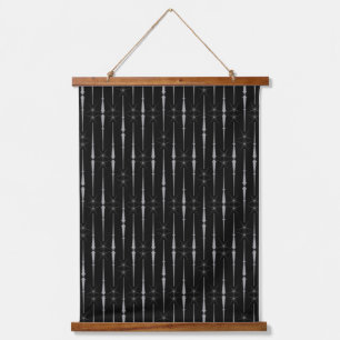 Magic Wands Wood Topped Tapestry Wandteppich Mit Holzrahmen