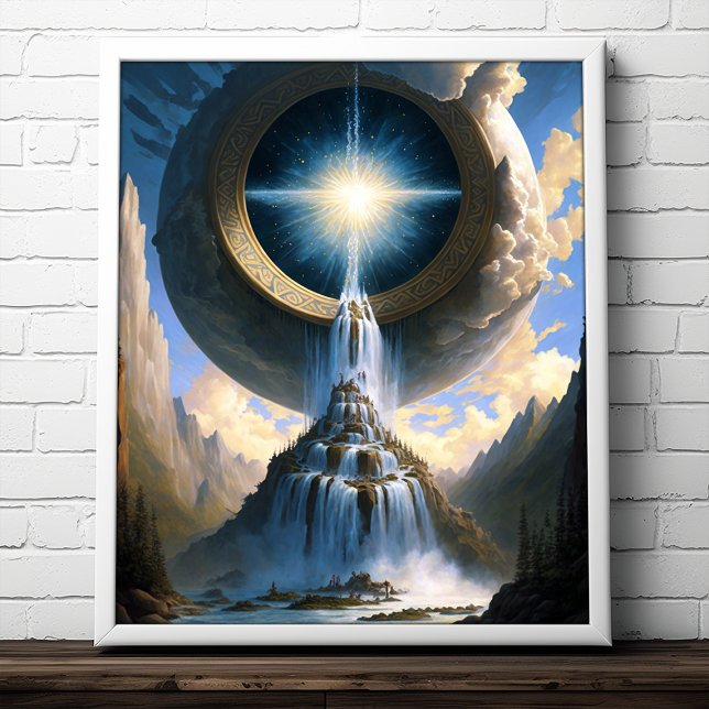 Magic Waterfall Surreal Fantasy Art Poster (Von Creator hochgeladen)