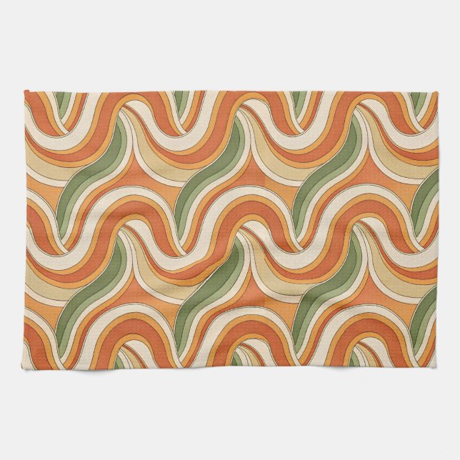 Magic Waves Muster Geschirrtuch (Horizontal)
