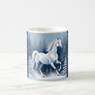 Magic White Winter Horse Kaffeetasse