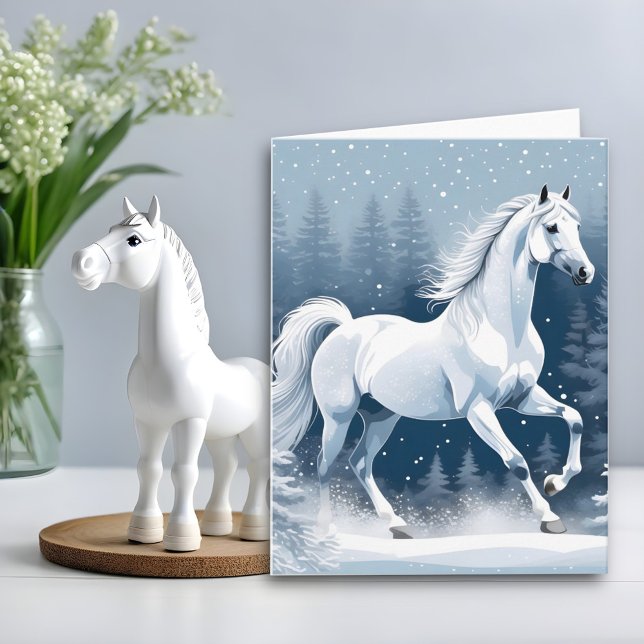 Magic White Winter Horse Karte (Von Creator hochgeladen)