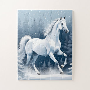 Magic White Winter Horse Puzzle