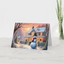 Magic Winter Snowman House Weihnachten
