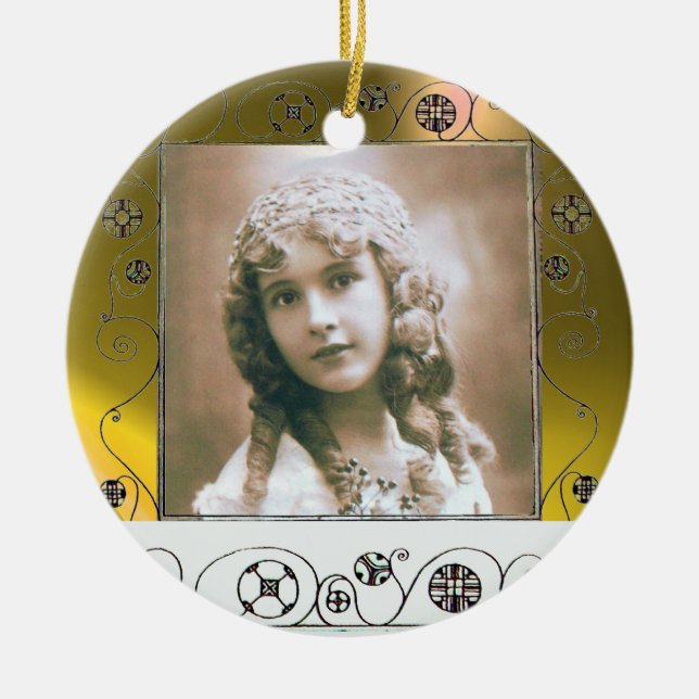 MAGIC WIRBEL FOTO TEMPLATE , Gelbes Topaz Keramikornament (Vorne)