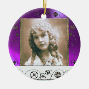 MAGIC WIRBEL FOTO TEMPLATE , Lila Amethyst Keramik Ornament