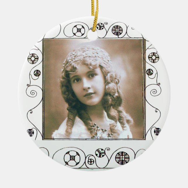 MAGIC WIRBEL FOTO TEMPLATE , Pink Red Ruby Keramik Ornament (Vorne)
