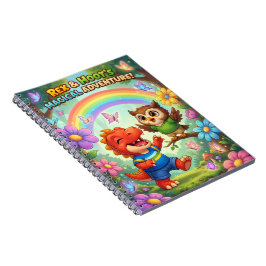 Magical adventure whimsical rainbow kids spiral notizblock