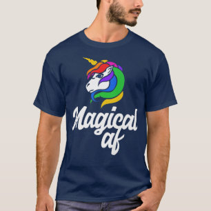 Magical AF Magic Unicorn Retro Regenbogentee s T-Shirt