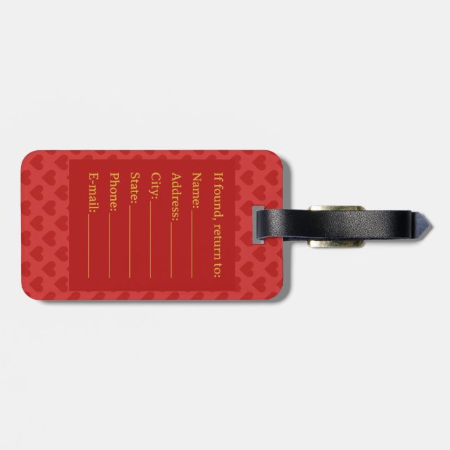 Magical Airways Herz Design Gepäckanhänger (Rückseite horizontal)