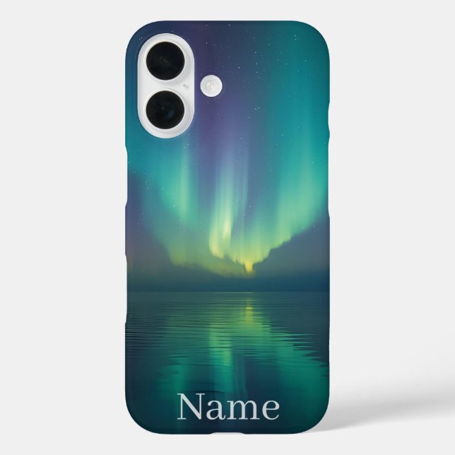 Magical Aurora Case - Individuelle Name-Geschenk f (Rückseite)