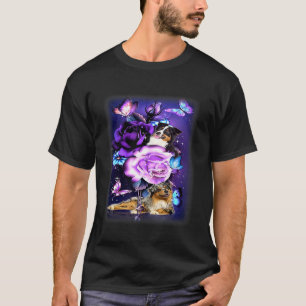 Magical Australian Shepherd Lila Rose Blume Bu T-Shirt
