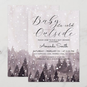 Magical Baby It's Cold Outside Girl Baby Dusche Einladung