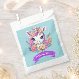 Magical Baby Unicorn mit Blume Geschenktütchen