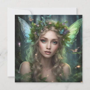 Magical Beautiful Nature Forest Fairy Karte