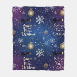 Magical Believe in the Magic of Christmas  Fleecedecke