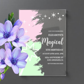 Magical Birthday Acryleinladungen