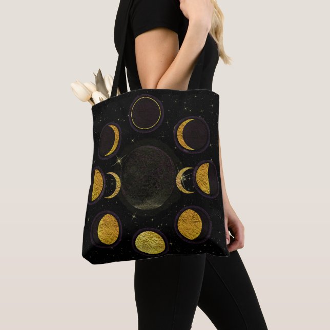 Magical Black & Gold Moon Phasen (Von Nahem)