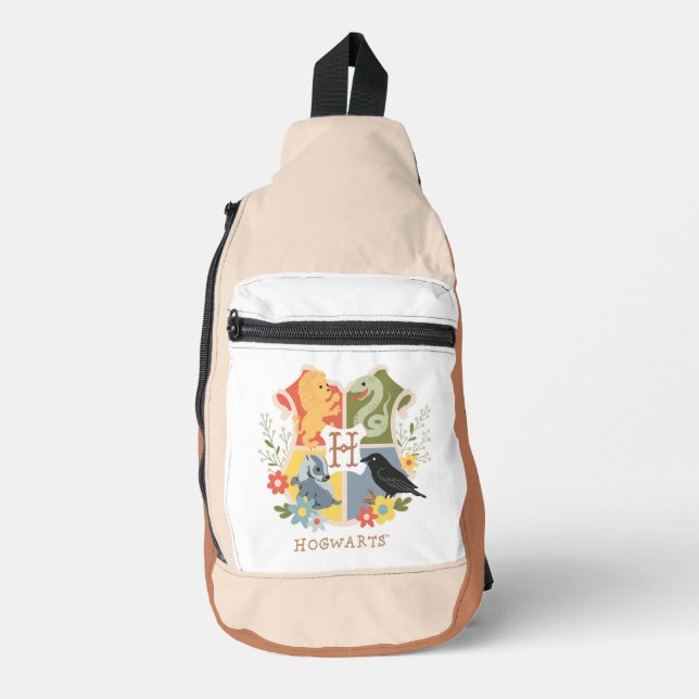 Magical Blooms HOGWARTS™ Wappen Crossbody Bag (Vorderseite)