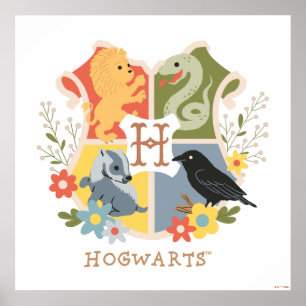 Magical Blooms HOGWARTS™ Wappen Poster
