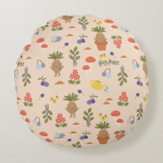 Magical Blooms Mandrake Pattern Rundes Kissen