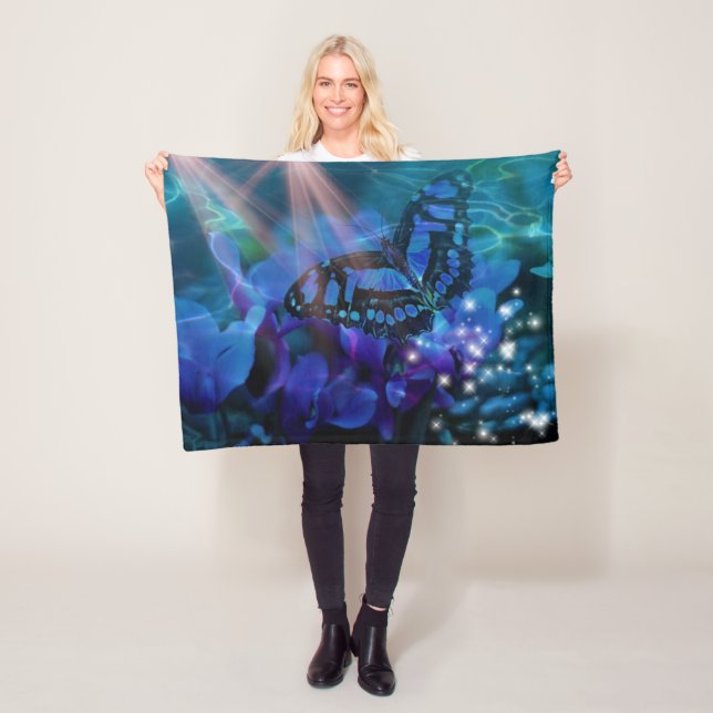 Magical Blue Butterfly Fleecedecke (Beispiel)