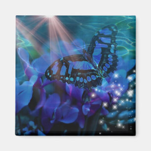 Magical Blue Butterfly Magnet
