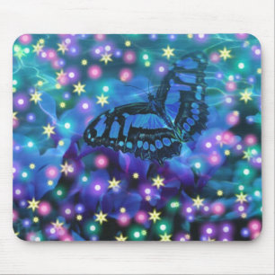 Magical Blue Butterfly Mousepad