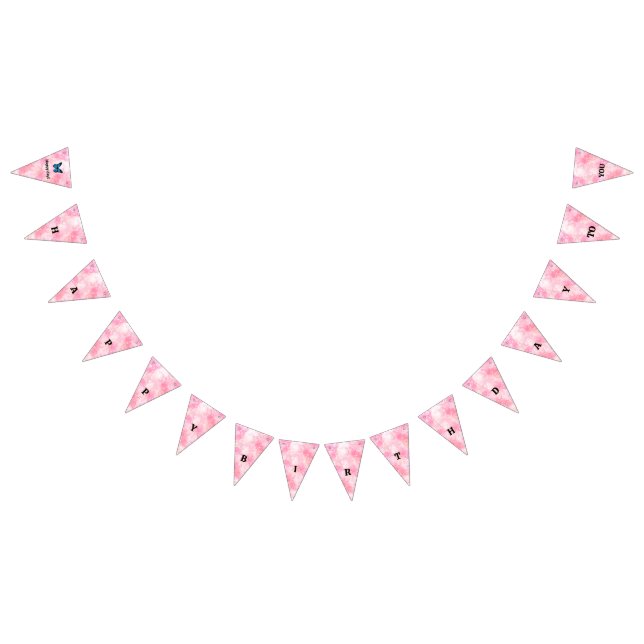 Magical blue butterfly pink glitter art wimpelkette (Alle)