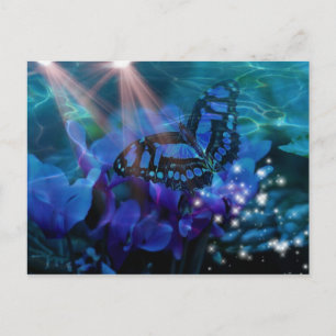 Magical Blue Butterfly Postkarte