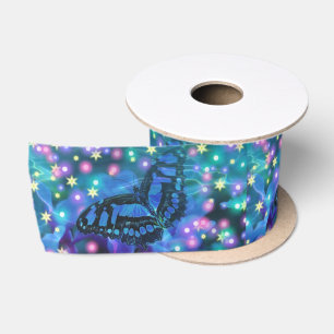 Magical Blue Butterfly Satinband