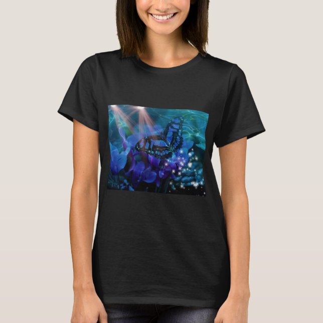 Magical Blue Butterfly T-Shirt (Vorderseite)