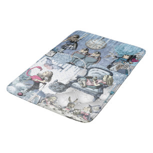 Magical Blue Ice Alice im Wunderland Badematte