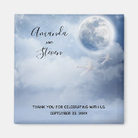 Magical Blue Sky mit flying Swans Wedding